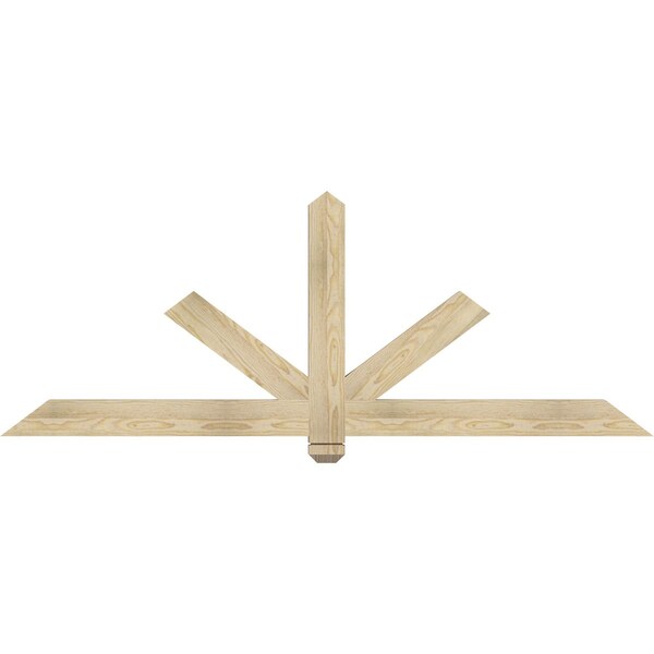 Ekena Millwork Kennewick Rough Sawn Timber Gable Bracket, Douglas Fir, 72"W x 27"H x 2"D x 4"F, 9/12 Pitch GBW072X27X0204KEN00RDF - main